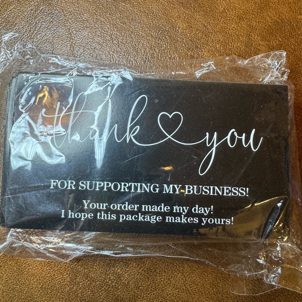 NWT 50 Black Thank You Cards